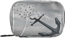 Flying Birds Anchor Pill Box 7 Day Pill Case Travel Pill Organizer Bag with Zipper Portable Weekly Case Compact Size for Vitamin Supplement Holder