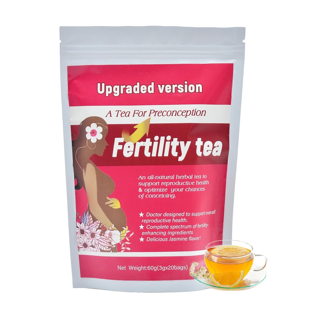 Laicuherb Naturlig Fertilitet Tea for kvinder Hormone Balance & Conception Support, 20 Tea Tasker Graviditet Tea til støtte Menstruel cyklus & reproduktiv sundhed, Organisk Conception Teas at få gravid hurtigt