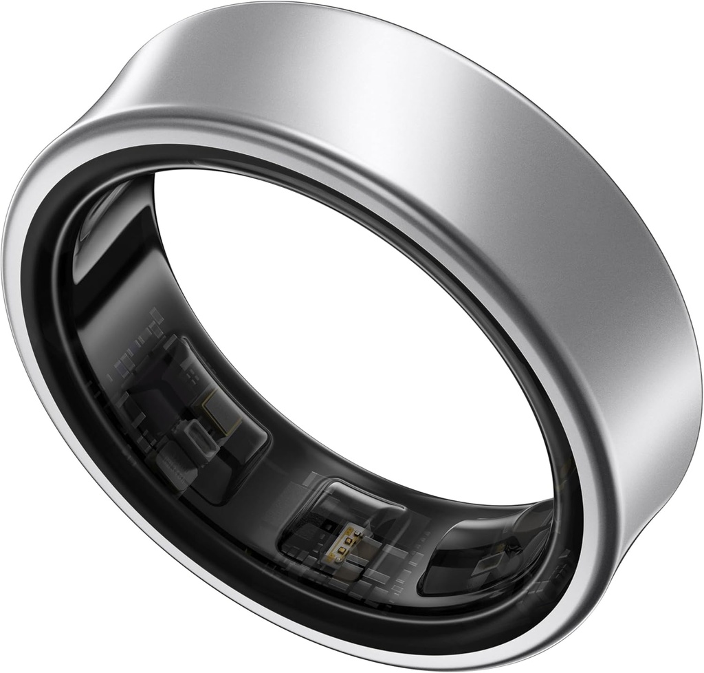 SAMSUNG Galaxy Ring, AI Smart Ring, Størrelse Første w / Sizing Kit, Ingen App Abonnement, Fitness Monitor, Sleep Tracker, Op til 7-dages batteri, Størrelse 8, Titanium Sølv [US version, 1Yr Producent Garanti]