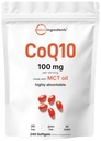 Micro Ingredients CoQ10 100 mg Per Serving, 240 Softgels against 124; Coenzym Q10 (Ubiquinone) Supplement 124; Lavet med MCT Oil Share124; Non- GMO, Gluten Free