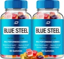 Blue Steel Gummies - BlueSteel Hamp Gummies, Steel Blue Official Formel Hamp Gummies - Natural Hamp Oil Advanced Formulering, Blue Steel Hamp Gummies Anmeldelser (2 Pack - 120 Gummies)