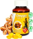 Sikyriah Omega 3, 6 og 9 softgel kapsler l 100% Pure Sacha Inchi Oil l 3000mg per dag l Plant baseret Supplement l Odorless essentielle fedtsyrer Kilde l Non- GMO l