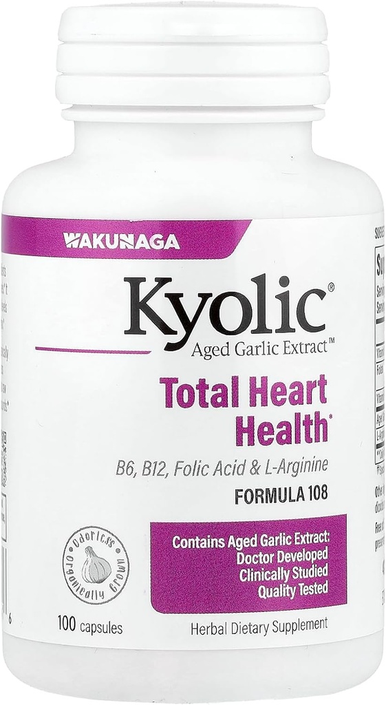 Kyolsk aged hvidløg ekstrakt Total Heart Health Formel 108 - 100 kapsler
