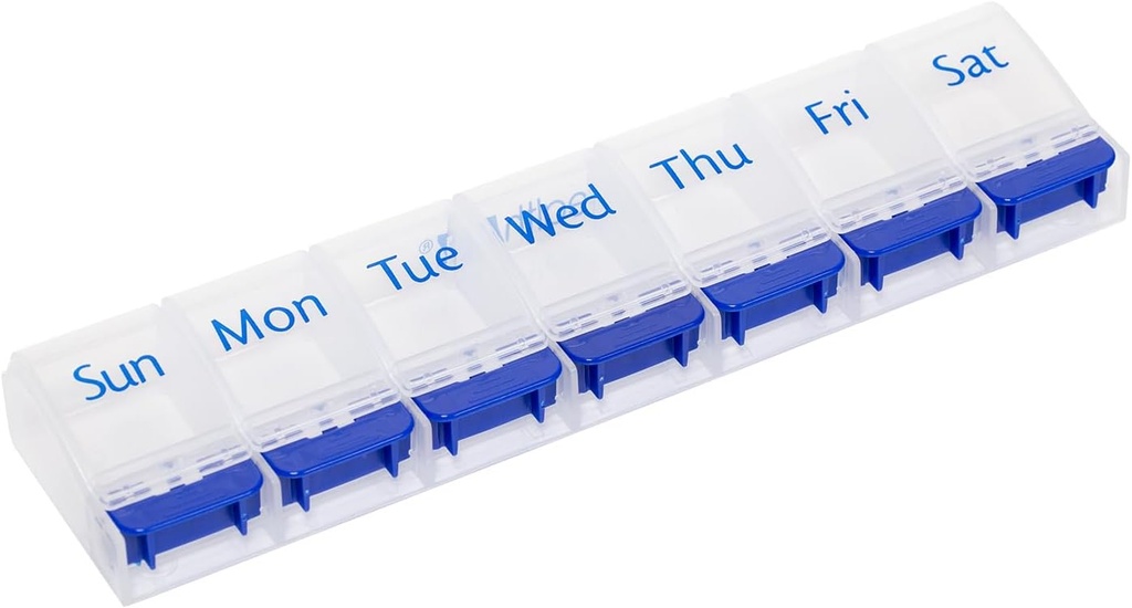 HealthA2Z ® Pill Box Note 124; Let at åbne 124; Pill Case 7 dage