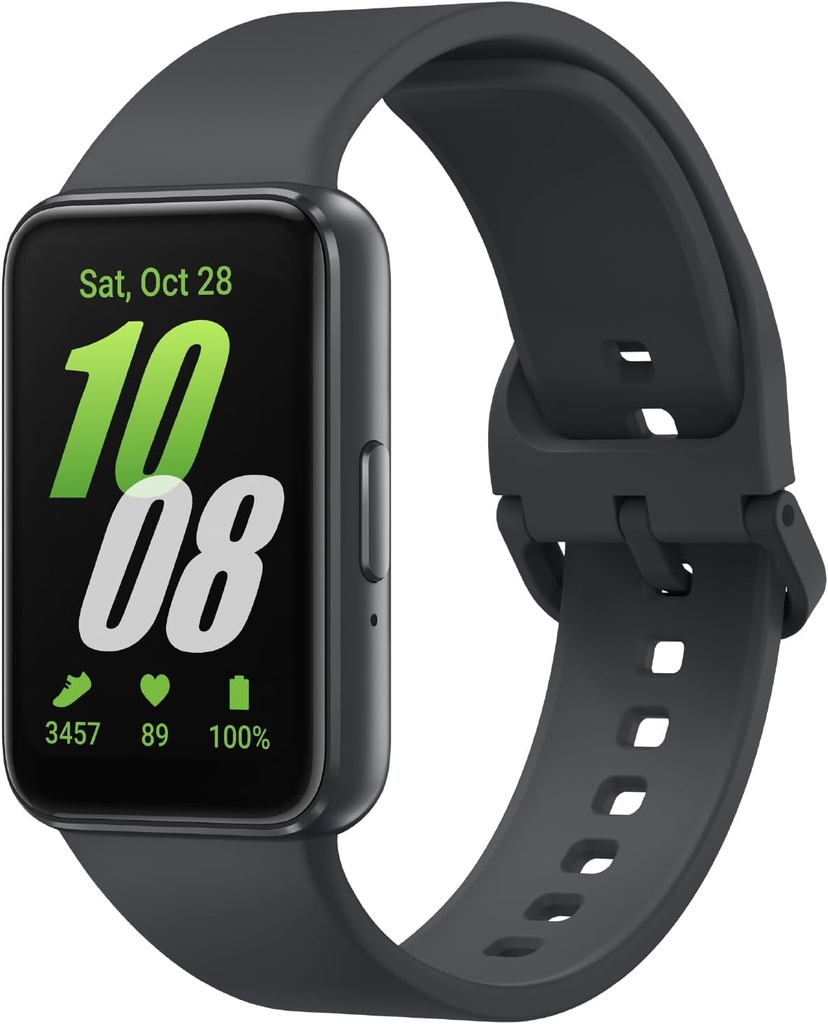 SAMSUNG Galaxy Fit3, Health / Activity Fitness Tracker, Smartwatch til Android, 13 dages batteri, Sleep / Snore Tracking, Heart Rate, 2025, Dark Gray [US Version, Eksklusiv, 2Yr Garanti]