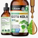 BIO KRAUTER Gotu Kola Tincture - Centella Asiatica Extract - Alkohol og sukker fri Gotu Kola Extract - Vegan Drops 4 Fl.Oz.