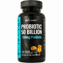 Probiotika 50 Millioner - 11 Strain Live Probiotiske Prebiotic for Mænd & Kvinder - Bedste at støtte fordøjelse & immunforsvar. med Lactobacillus Gasseri - Garanteret potens til Exspiration