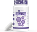 Melatonin til søvn for mænd og kvinder - Søvnmelatonin - Valerian Root Extract - Vegetarisk 3 mg Melatonin kapsler - Sovehjælp til voksne - Dyb søvn kosttilskud til Ease Jet Lag Strain