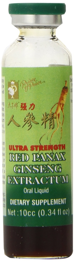 Prince of Peace Red Panax Ginseng Extractum Ultra Strength Supplement, 30 Greve