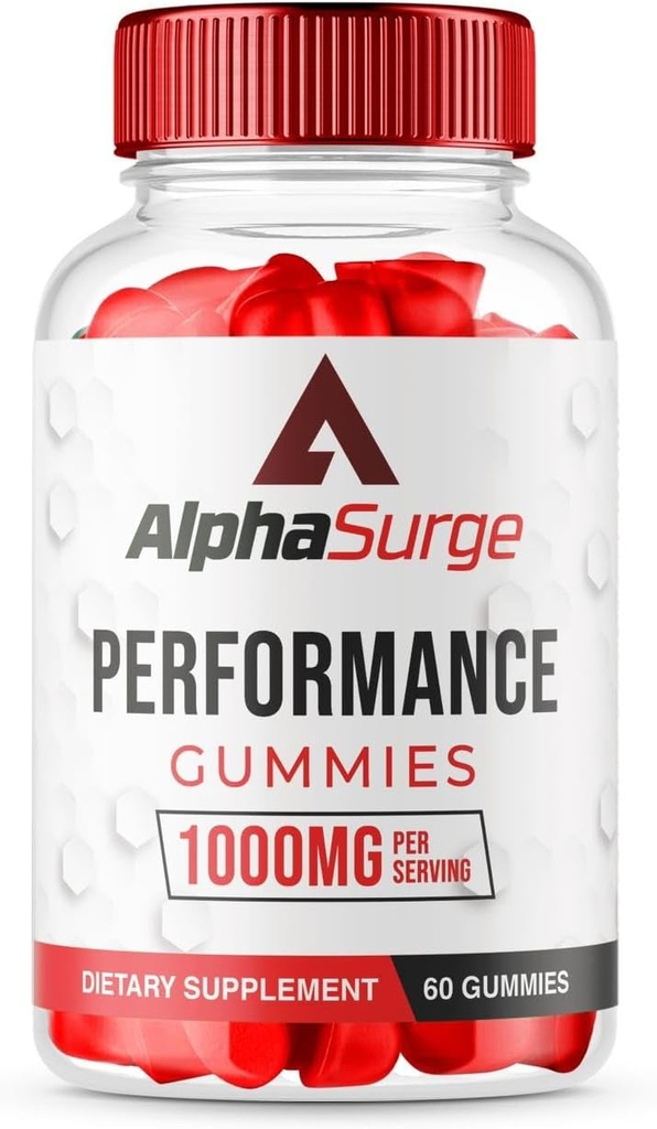 (1 Pack) AlphaSurge Gummies for Mand, Alpha Surge Advanced Formel Gummies med 1000 MG Chewable, AlphaSurge naturlige ingredienser Gummies (60 Gummies)