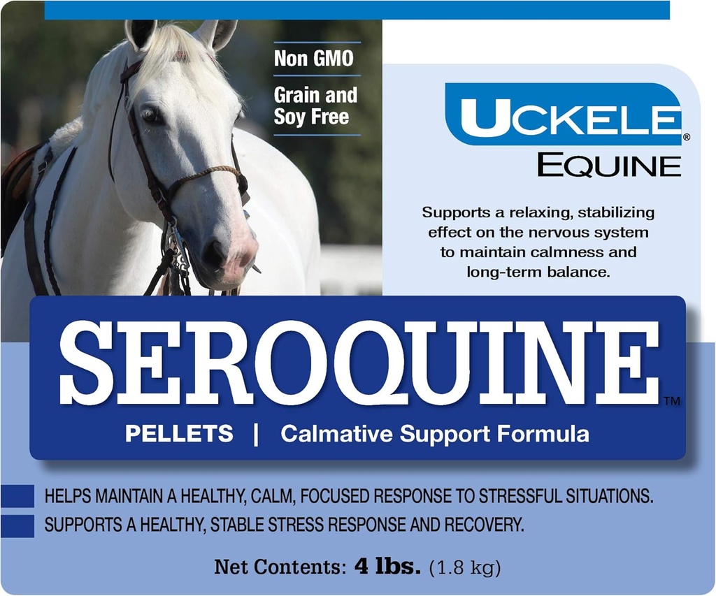 Uckele Seroquine pellet, Calming Supplement for heste, 4 LB