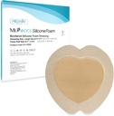 MedVance TM Silicone - Sacral Bordered Silicone Adhesive Foam Wund Dressing, Bed Sore Treatment Bandage for Sacrum, Størrelse 9 "x 9" (6.1 "Pad x 6.6" Pad), Box med 5 bandager