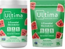 Ultima Replenisher Electrolyte Powder Drink Bundle - Sugar Free - Watermelon, 90 Serving Canister og 20 Stickpacks - 6 Electrolytes and Minerals - Keto Friendly, Vegan, Non- GMO