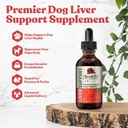 Ancient kæledyr lever - Avanceret leverstøtte supplement til hunde - flydende levering til bedre absorption - Mælk tidsel, Mælkebøtte, Artiskok & mere!