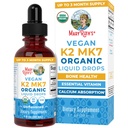 MaryRuth’s USDA Organic Vitamin K2 MK7 Liquid Drops for Adults & Kids | Sourced from Natto | Menaquinone- 7 | Vegan K2 Vitamin for Bone Health & Calcium Absorption | 1oz | Up to 90 Servings
