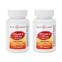 GeriCare vitamin D 1,250mcg (50.000 IE) Høj potens, understøtter knoglenæthed, muskel sundhed, immunfunktion, og Calcium Absorption, Once- A- Week Kosttilskud, 12 greve (pakke med 2)