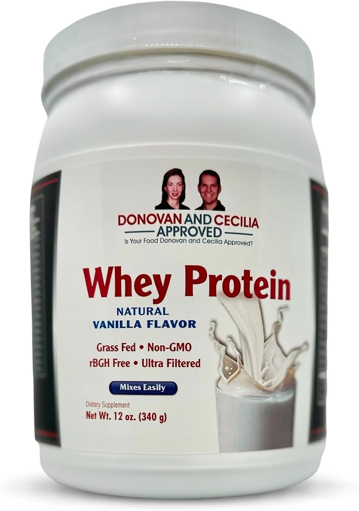 Græs Fed Whey Protein, BCAAs Rich Lean Body Protein Shake for Meal Erstatning & Post Workout Inddrivelse, 19g Protein, Ingen kunstige sødestoffer, Vanilla, 12 Oz
