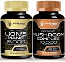 WELLENess LASSRX Lions Mane Supplement kapsler og champignon kapsler
