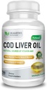 Burpless COD Lever Oil ttesmå 124; 100 Softgels MSD 124; Natural Source of Omega 3 Fedtsyrer EPA & DHA MSD 124; vitamin A & D MSD 124; Support Brain, Heart, Eye & immun Health For Joints, Bones & Muscles Supplement No AfterTaste