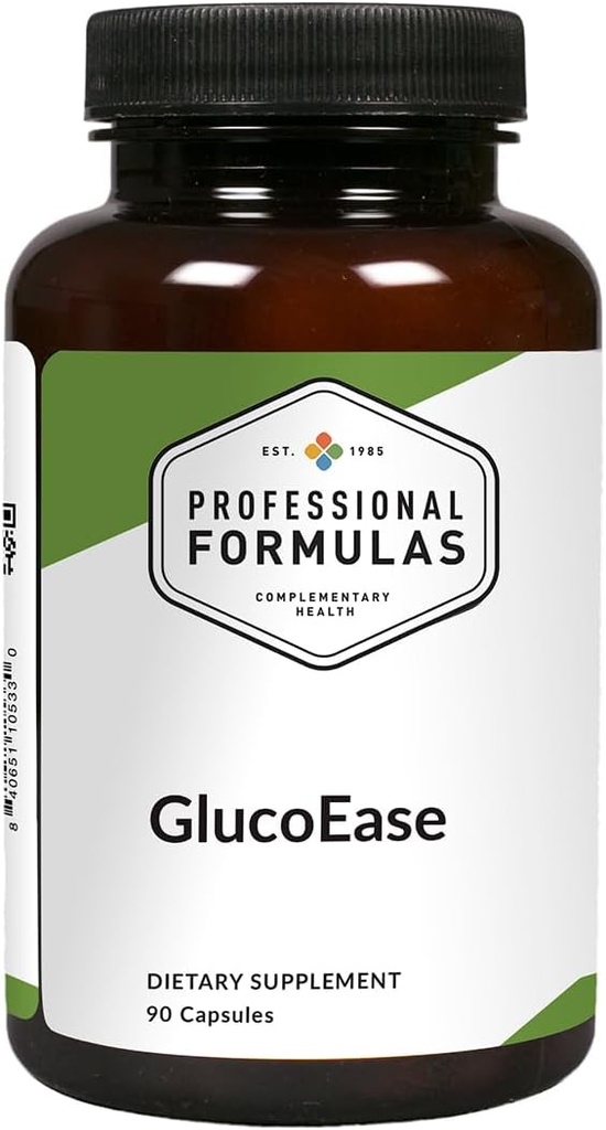 Professionel formulas GlucoEase - med Goat 's Rue, American Ginseng, Fenugreek, Gymnema & Chrom - Vegetar, Gluten Free, Hypoallergen, 90 Kapsler