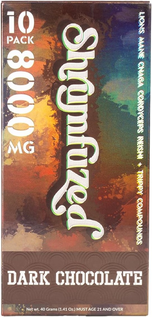 Proprietary Nootrop Gummy 8000mg - Lions Mane, Reishi, Chaga, og Cordycep Nootrope Tripee Mushroom Blend (10, mørk chokolade)