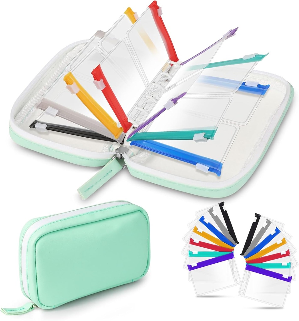 Water-Proof Pill Pouch Set， Weekly Pill Organizer 2 Times a Day, Pill Loose-Leaf Storage with Color-Coded Medicine Pouches, Reusable Travel Medicine Organizer， Zippered Pill Organizers