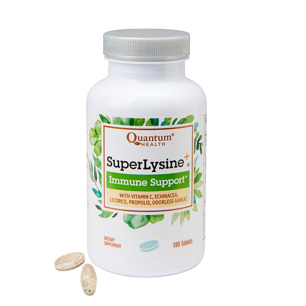 Quantum Aminosyre Super Lysin Plus tabletter - 180 tabletter per pakke - 3 pr. tilfælde.