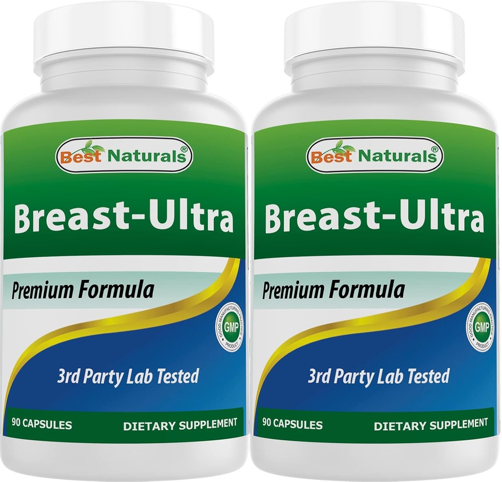 Bedste Naturals Breast- Ultra Breast udvidelsen piller 90 Kapsler (90 Greve (pakke med 2))