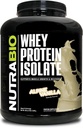 NutraBio 100% Whey Protein Isolate Protein Powder, 25g Protein with Complete Amino Acid Profile, Non-GMO, Soy & Gluten Free, Low Carb, Low Calorie Whey Protein Powder, Alpine Vanilla, 5 Lbs