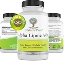 Simply Natures Pure Alpha Lipoic Acid 600mg 120 Veggie Capsules, Non- GMO Thioctic Acid 4 Måned Supply