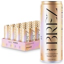BREZ FLOW Lions Mane Mushroom Drink, 24- Pack, Non- Infured, Adaptogens, Lempelse, Opløftning, og Social, Sparkling Lemon Elderflower Tonic 12 Fl oz