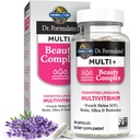 Livets have Dr. Formuleret Multi + Beauty Complex Gæret Liposomal Multivitamin Plus Hår Hud og negle Vitaminer, Fransk Melon Mexine, Biotin & Probiotika, 30 kapsler, Supplement for kvinder og mænd