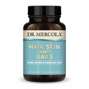 Dr. Mercola Hår, Hud og negle - Giver biotin, Keratin & Hyaluronsyre - Premium kvalitet - Understøtter sund aldring - Non- GMO, Gluten- Free & Soy- Free - 30 kapsler (30 Servere)