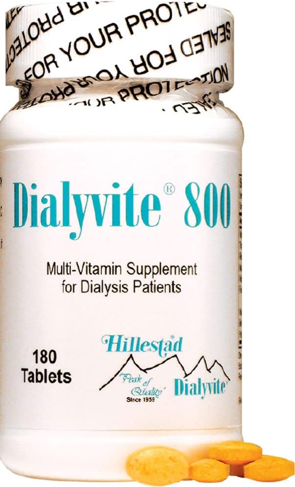 Dialyvit 800 Multivitamintilskud til dialysepatienter, 180 tabletter