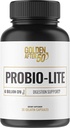 Golden Efter 50 Probio- Lite - for Gut sundhed og fordøjelse Support - Probiotika til mænd og kvinder - 30 Gelatine kapsler - Probiotika til lejlighedsvis hjertebrand, gas, fordøjelsesbesvær