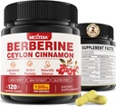 2 Pack 1500mg Liposomal Berberine HCL med Ceylon Cinnamon Bitter Melon, Organic Berberine Complex Kosttilskud med Banana Leaf, understøtter immunforsvar & fordøjelse - Vegan 240 Kapsler