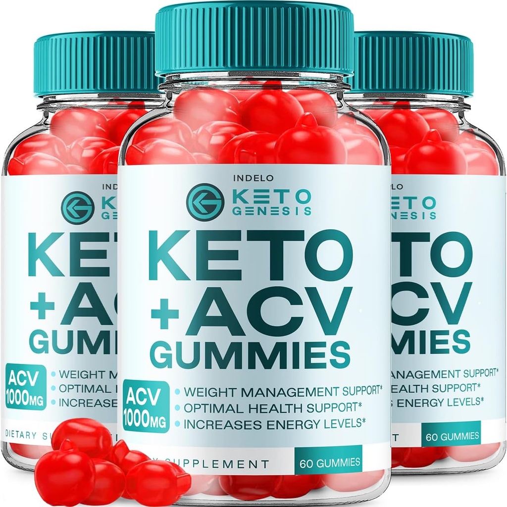 (3 Pack) Keto Genesis ACV Gummies - Avancerede Gummies Ketogenesis Plus Vægt Management ACV Gummies Apple Cider Vinegave Genesis Keto ACV Gummies Kosttilskud Anmeldelser (180 Gummies)