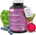 Dr. Fuhrman 2 Monthly Supply Multivitamin for Women + D3 Vitamin for immunsupport.124; Vegan Formel Dame Multivitamin med B12 & Zink.124; Hele fødevarer multivitamin med 17 Frugt & Veggies