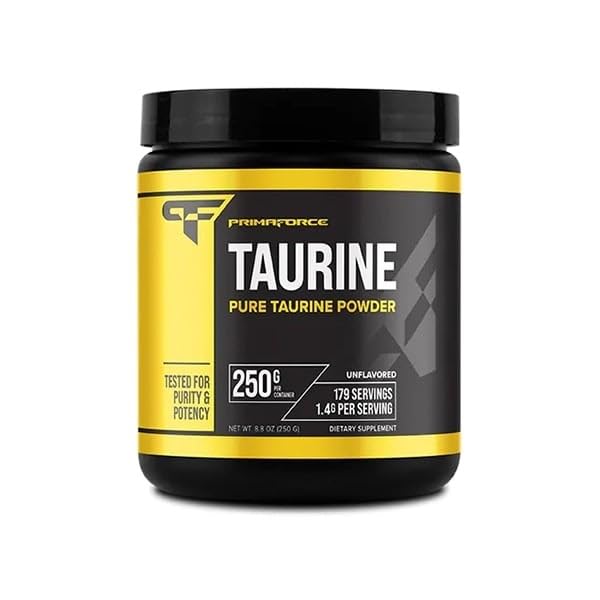 PrimaForce Taurine Powder, 250 Bedste - Non- GMO & Gluten Free Supplement