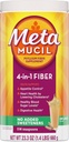 Metamucil, Psyllium Husk Powder, Unflavored with No Added Sweeteners, 114 Servering, 4-in-1 Fiber Supplement, Daily Psyllium Husk Fiber Powder Hjælp støtte fordøjelsessygdomme ved at fremme regelmæssighed *