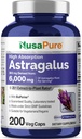 NusaPure Astragalus 20: 1 Extract, 300 mg Tilsvarende 6.000mg Per Serving, 200 Veggie Capsules, Non- GMO & Bioperine