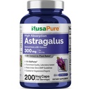 NusaPure Astragalus 20: 1 Extract, 300 mg Tilsvarende 6.000mg Per Serving, 200 Veggie Capsules, Non- GMO & Bioperine