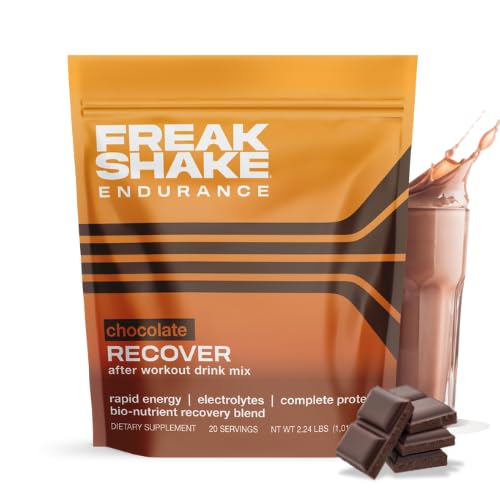 Freak Shake Endurance Hurtig Inddrivelse Chokolade drik Mix 20 Servering Pouch - Kulhydrater, Elektrolyter & Komplet protein