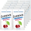 Ludvis Sugar Free Wild Cherry Throat Drops, Sore Throat Relief, 25 Greve (12 Pack)