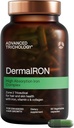Derma- jern supplement til kvinder og mænd - Jern blod builder piller til hår og hud med Collagen og naturlige C-vitamin, lavt jern og ferritin, tyndere hår, hårtab støtte