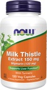 Now Foods Supplements, Silymarin Milk Thistle Extract 150 mg med gurkemeje, understøtter leverfunktion *, 120 Veg kapsler
