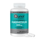 Qunol Magnesium Capsules 420mg, 100% DV, High Absorption Magnesium Supplement, Extra Strength, Bone and Muscle Health Supplement, 180 Tæl