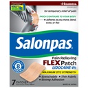 Salonpas Maksimal OTC styrke Lidocain 4% smertestillende FLEX patch, Ansøg op til 8 timer, uduftende, Thin, fleksibel, letvægt, Patch Stays i stedet, 7 patches