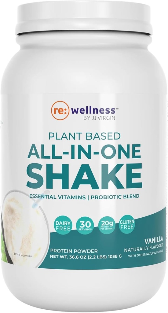 Reignite Wellness af JJ Jomfru Buddy; Vanilla Plant- baseret All- in- One Shake Buddy 124; Ny & forbedret formel Plant Protein Powder, Vitaminer, Minerals, Green & Aminos Buddy 124; 20g Plant Protein Buddy 124; 30 Servering