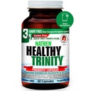 Natren Sund Trinity Probiotika Supplement - 60 Dairy and Gluten Free Gel Capsules - Forbedre Gut og fordøjelse, - 30 Billion CFU - Lactobacillus Acidophilus, Bifidobacterium, Bulgaricus